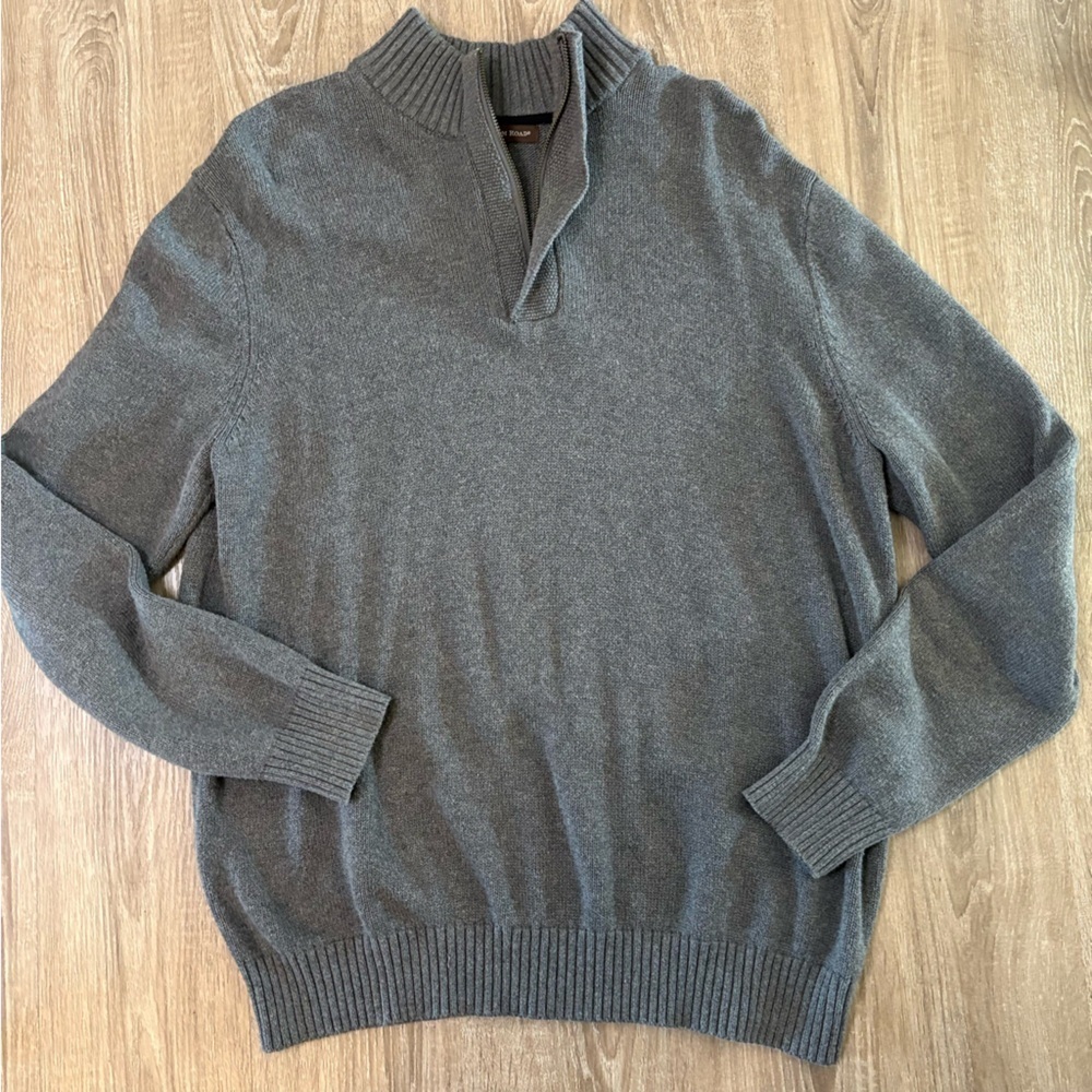 Chatham Road Men’s L Gray 1/4 Zip Pullover Sweater​​​